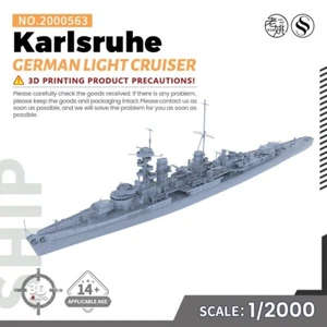 SSMODEL SSC2000563 1/2000 Modelo Militar Alemán Karlsruhe Light Cruiser IMPRESIÓN 3D - Imagen 1 de 7