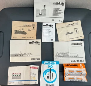 Diverse Märklin Anleitungsblätter Vintage (9 Stück) - Bild 1 von 4