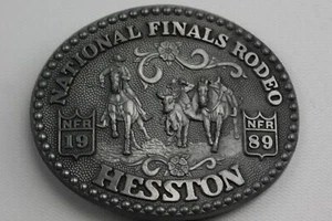 Belt Buckle 1989 National Finals Rodeo Heston Commemorative Edition - Picture 1 of 1