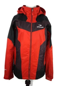 🔴 Eider Windbreaker Ski Jacket Defender Detachable Hood Size Large Red Black - Picture 1 of 12