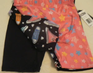 3-pack Bike Shorts,Girls sz.6X Star Ride Pink w/Stars,Solid Black,Tennishoes - Picture 1 of 8