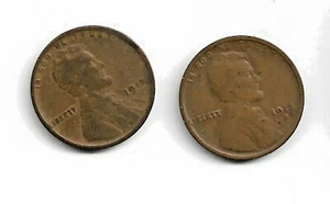 Lot of 2 Lincoln Cents : 1915 1915-D - Picture 1 of 2