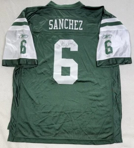 New York Jets Jersey Mark Sanchez Size XL NFL On Field Reebok #6 SIGNED NEW NWT - Picture 1 of 10