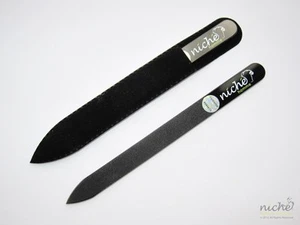 "Niché HOMME" FULLY PATENTED Medium GLASS NAIL FILE in ALL BLACK - SUPER SALE!! - Picture 1 of 4