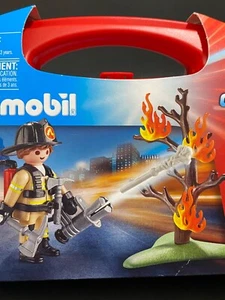 Brand New Playmobil City Action Fire Rescue Carry Case Building Set #70310 - Picture 1 of 10