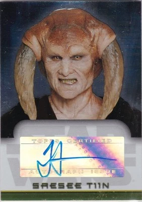 ACTUALIZACIÓN EVOLUTION STAR WARS 2006 JESSE JENSEN COMO SAESEE TIIN JEDI AUTÓGRAFO Foto 1 de 2