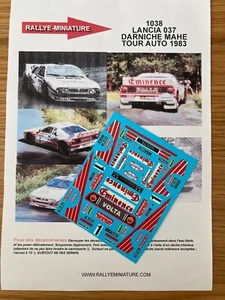 DECALS 1/43 LANCIA 037 DARNICHE TOUR AUTO 1983 RALLYE RALLY FRANCE - Photo 1/1