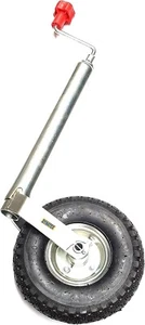 Jockey Wheel Smooth Leg 48mm Pneumatic Tyre Fits Bradley Trailer Ifor William - Picture 1 of 9