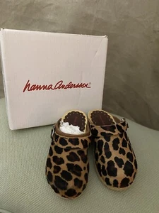 Hanna Andersson LEOPARD HORSE HAIR Animal Print Leather CLOGS Little Girl 9 / 26 - Picture 1 of 10