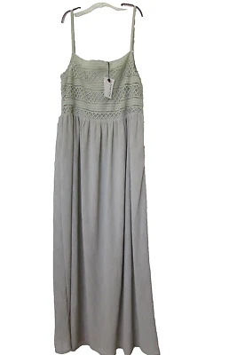 Miou Muse MIDI Sun crepe green/gray summer cruise dress med-NWT - Image 1 of 4