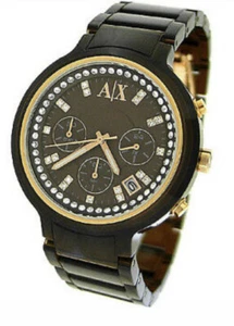 NEW ARMANI EXCHANGE CHRONOGRAPH 50M CRYSTAL LADIES WATCH AX5142 - Picture 1 of 2