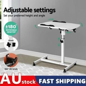 Overbed Table Adjustable Medical Care Over Bed Height Hospital Laptop Study Work - Picture 1 of 10