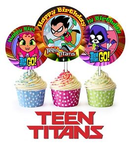 12 Teen Titans Inspired Birthday Party Picks, Cupcake Toppers #1