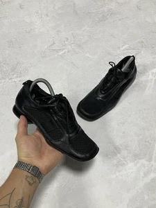 Prada Avantgarde Archive Designer Leather Square Sock Sneaker Schuhe - Bild 1 von 12