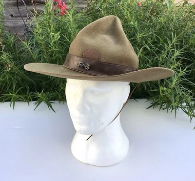 VINTAGE SCOUT LEADERS FELT HAT ADULT 54/55cm GRESLEY CRUISER - Image 1 of 4