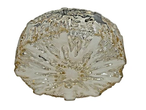 60er 70er Jahre Deckenlampe Plafoniere Flush Mount Glas Metall Space Age Design - Picture 1 of 13