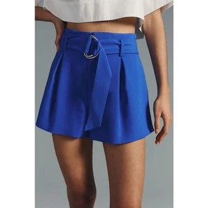 Maeve by Anthropologie Women's Size 14 Tailored Royal Blue Paperbag Shorts NEW - Picture 1 of 11