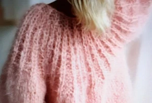 Super Pull LOOSE(ouGilet)mohair ( Angora) Rose🩷, Très Souple Empiècement Côtes - Picture 1 of 1