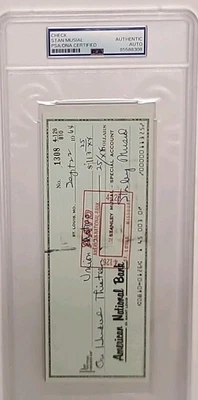 Rare STAN MUSIAL Signed Personal 1964 Check PSA/DNA HOF CARDINALS Autographed - Image 1 of 4