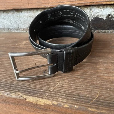 Cinturón de cuero negro Brooks Brother 36 vintage hecho en EE. UU. Foto 1 de 4