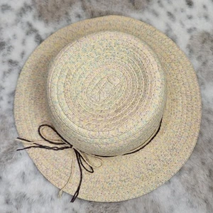 Scala Kids Girl's Sun Panama Hat Youth Size 4-6X (20") Natural Mint Pink Summer - Picture 1 of 9