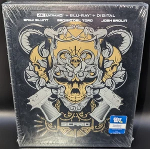 NEW Sicario 4K Ultra HD + Blu-Ray Best Buy Exclusive Steelbook - Picture 1 of 6