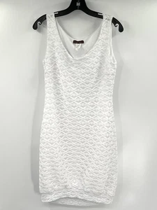 Abito donna Design Today’s Y2K bianco senza maniche a rete alta bassa taglia small - Foto 1 di 3