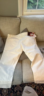Isaia Napoli Slim Straight Fit White Twill Denim Jeans 40 (Eu 56) NWT - Image 1 of 4