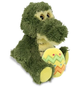 DolliBu Big Eye Sitting Alligator with Yellow Easter Egg Plush - 6.5 Inches - Picture 1 of 5