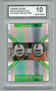 2007 DONRUSS ELITE COLLEGE TIES FRANK GORE FOOTBALL CARD #577/800 NEW YORK JETS - Picture 1 of 1