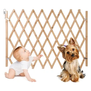 Expandable Accordion Baby Gate Wooden Pet Folding Fence Isolation ProtectionGate - Picture 1 of 15