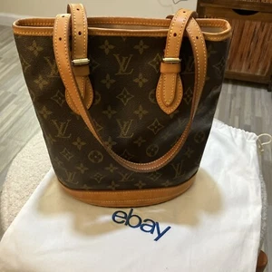 echt Louis Vuitton Monogramm Petit Bucket Beuteltasche Tasche SD0023 - Bild 1 von 24