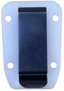 ESEE Candiru Clear/White Molded Replacement Clip Plate With Screws CAN-CLIP-CLR - Picture 1 of 1
