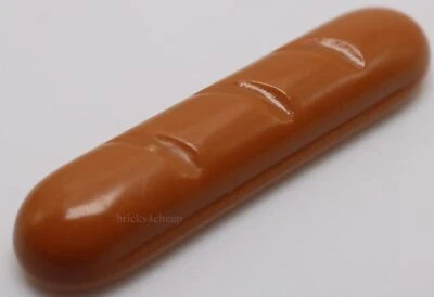 Lego 2x  Medium Nougat Baguette French Bread Roll Minifig Food - Image 1 of 3