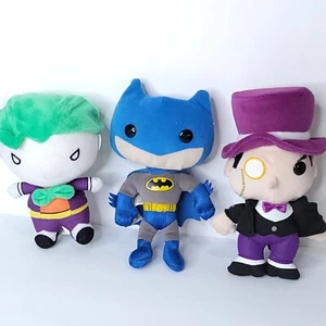 Liga de la Justicia de DC Batman Pingüino y Joker Peluche Villanos Juguete Fábrica de 8" Lote de 3 - Imagen 1 de 7