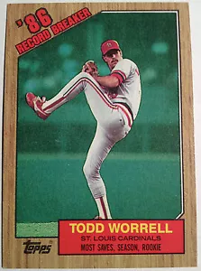 1987 Topps #7 Todd Worrell Baseball Card - Picture 1 of 2