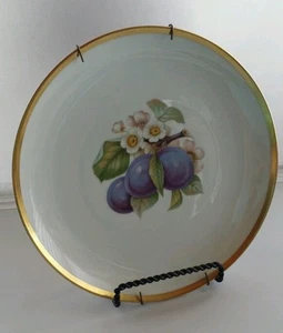 Vintage Hutschenreuther Selb Pasco German 8" Decorative Purple Plum Fruit Plate - Picture 1 of 4