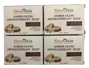 4 Pack - Shea Olein Amber Oudh Aromatherapy Soap - 5oz - Picture 1 of 4