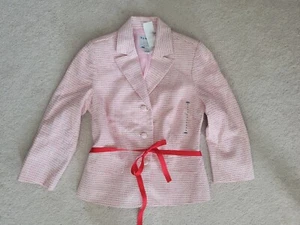 Old Navy Womens Blazer Size Medium, Red And White, Lined, NWT - Picture 1 of 8