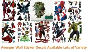 Calcomanía de vinilo para habitación Avenger Superhero 3D para niños niños superhéroe papel de pared vendido en el Reino Unido - Imagen 1 de 31