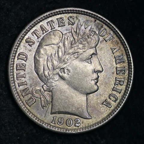 1902 Barber Silver Dime CHOICE BU *UNCIRCULATED* MS FREE SHIPPING E207 JEF Cover