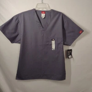Dickies - EDS - Grey Scrub Top - Unisex Size Small - New With Tags - Picture 1 of 9