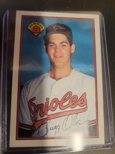 1989 Bowman Baltimore Orioles Baseball Card #6 Gregg Olson Rookie