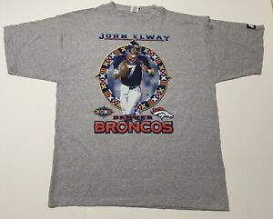 1998 John Elway Player Denver Bronco Super Bowl XXXII Starter NFL USA T-Shirt XL