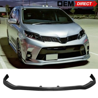 Fits 18-20 Toyota Sienna XL30 CK Style Unpainted Front Bumper Lip Chin Kit PU Foto 1 de 4