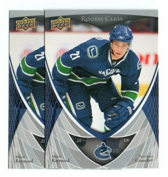 MASON RAYMOND VANCOUVER CANUCKS 2007/08 UPPER DECK ROOKIE CLASS 2X RC LOT - Image 1 of 1