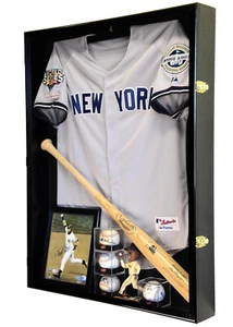Deep Sports Jersey Shadow Box Display Case Cabinet Baseball Bat Balls Trophies - Picture 1 of 33