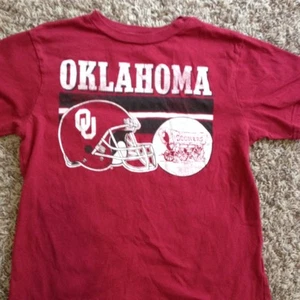 Camiseta de fútbol americano Oklahoma Sooners manga corta para niños jóvenes mediana carmesí - Imagen 1 de 2