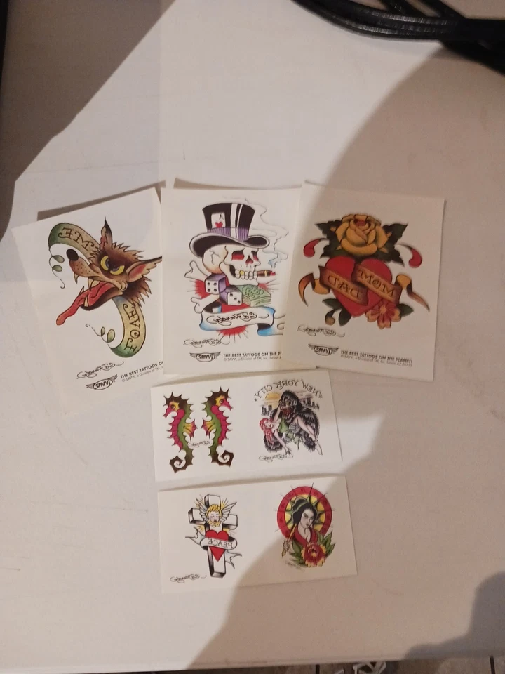 Lote de 5 tatuajes Ed Hardy Foto 1 de 1