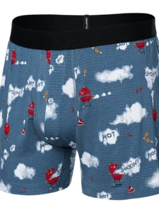 SAXX Smokin' In Bed Stone Blue DropTemp Cooling Sleep Boxer - Picture 1 of 5